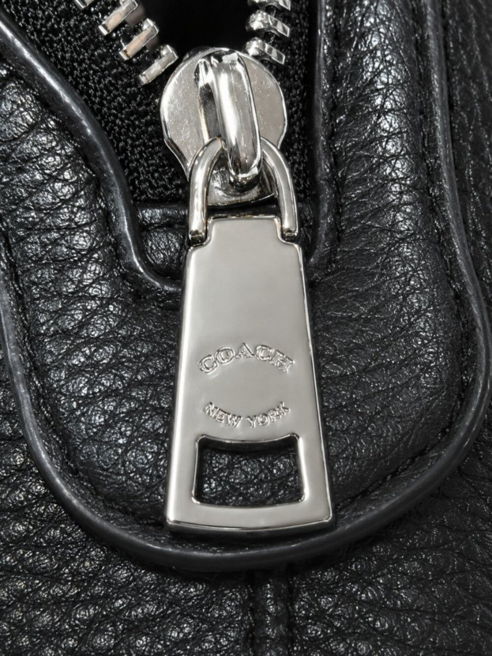 Coach Lexy Shoulder Bag Black Pebble Leather F57545 - Picture 8 of 12
